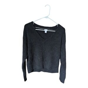 A-10 Women's Cozy Yarn Pullover Sweater - Stars Above Black XS